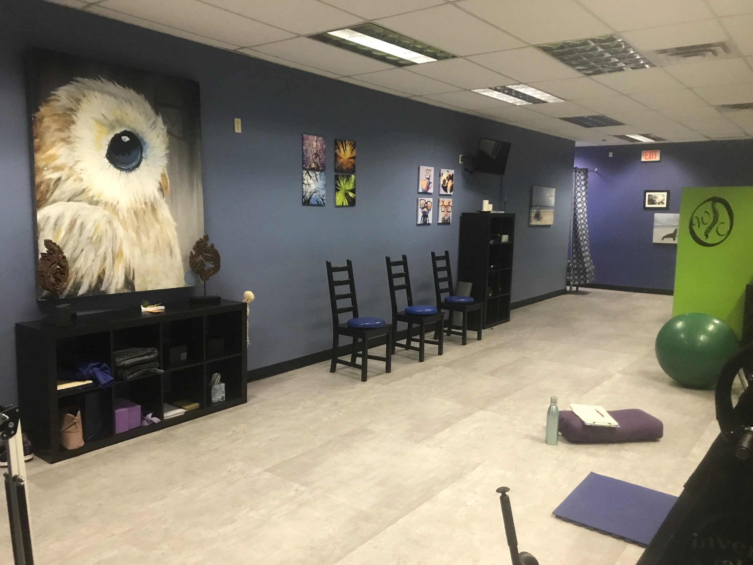 Yoga therapy props and space