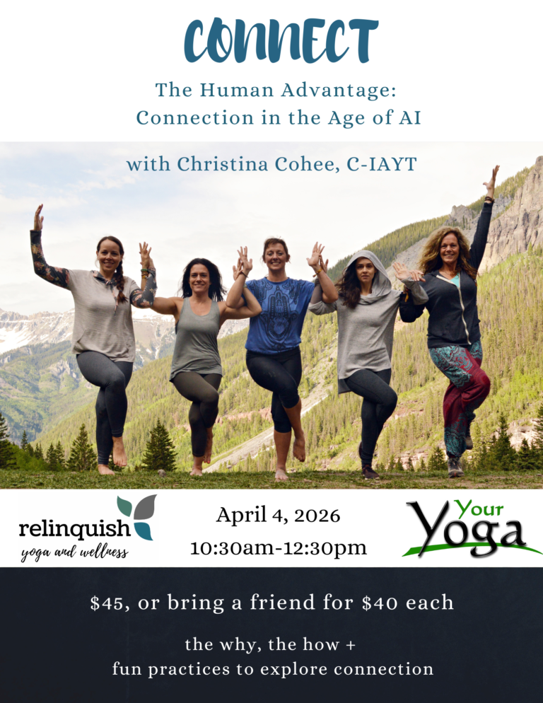 Group of yogis in eagle pose